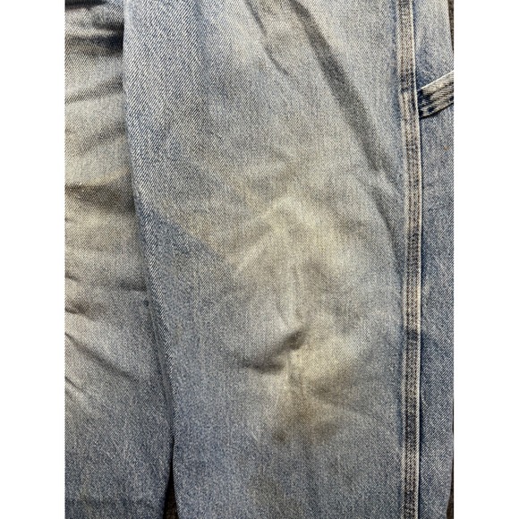 Rustler Jeans Mens 32x32 Blue Fits 32x27 Carpenter Denim Workwear Distressed - Picture 8 of 16